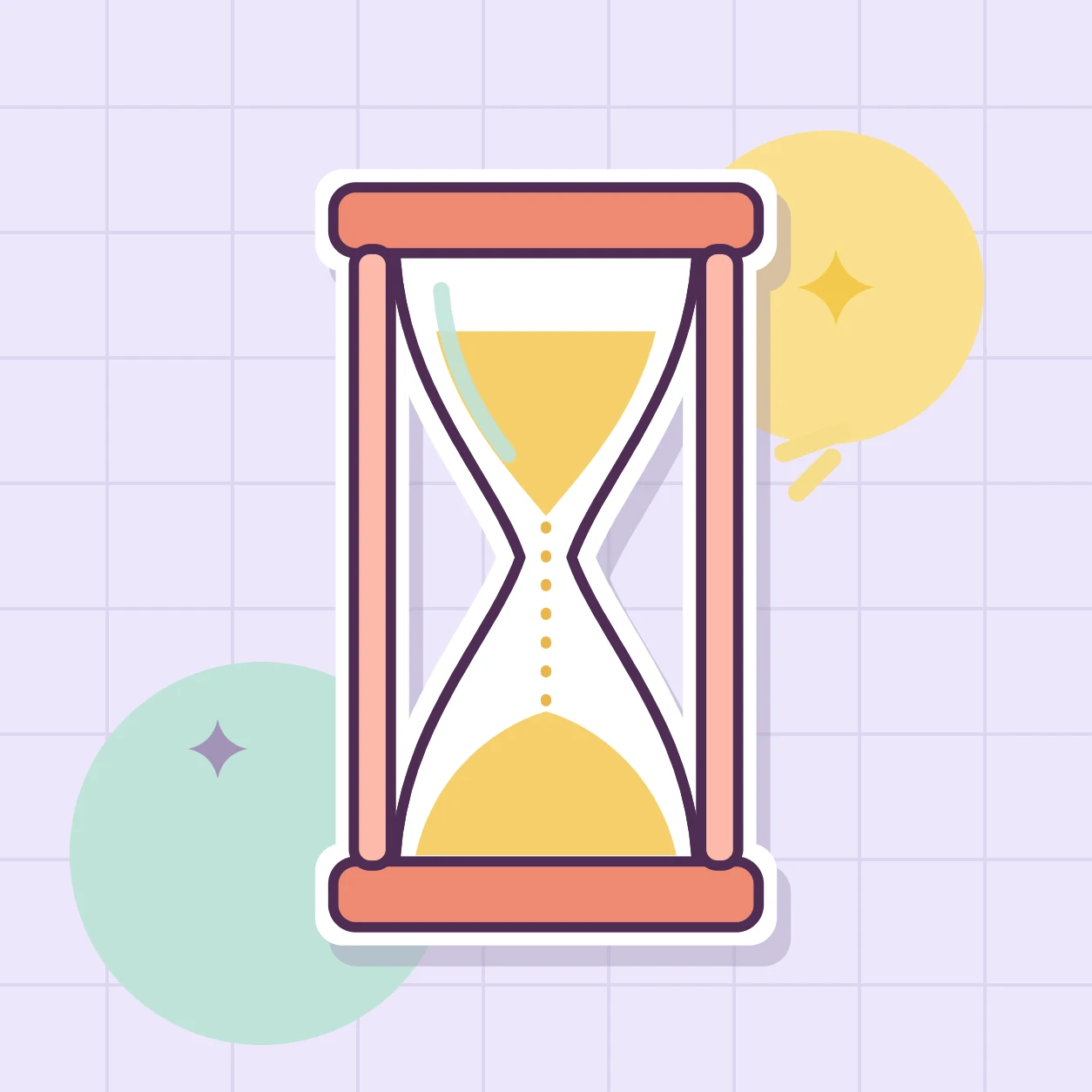 Illustration of an hourglass