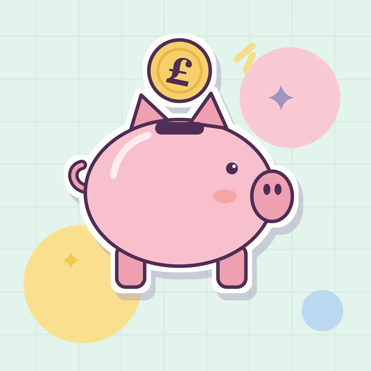 Illustration of a piggy bank